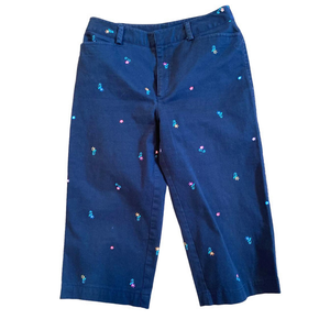 Rafaella Black Cropped Chino Pants Chino Vacation Wear Shorts‎ Cottage Core SZ 6